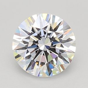 Simulated Diamond White Round