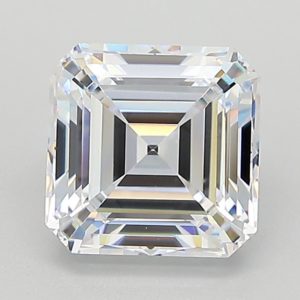 Simulated Diamond White Radiant Square (Step Cut)