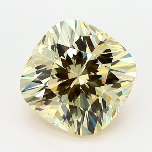 Simulated Diamond Canary Cushion Square
