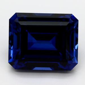 Lab Blue Sapphire Emerald Cut