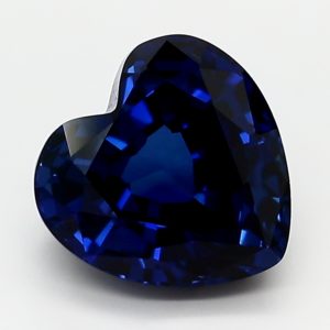 Lab Blue Sapphire Heart