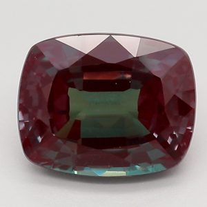 Lab Grown Alexandrite Antique Cushion (Recrystallized)