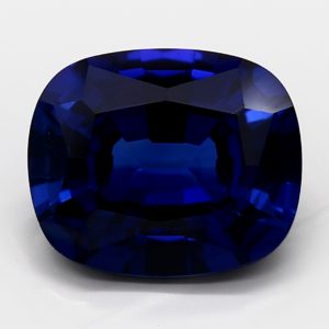 Lab Blue Sapphire Antique Cushion