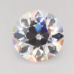 Simulated Diamond White European Round