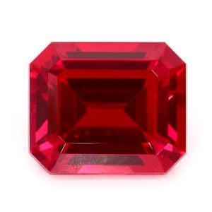 Lab Ruby Emerald Cut