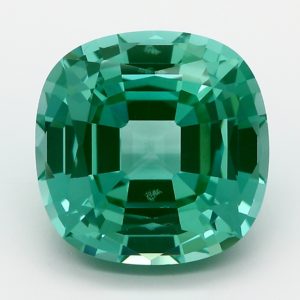 Simulated Aqua Green Cushion Square