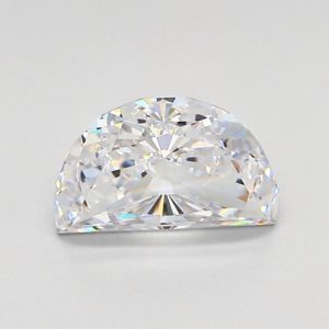 Simulated Diamond White Half Moon