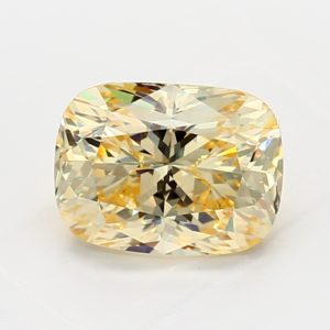 Simulated Diamond Canary Antique Cushion
