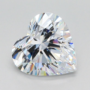 Simulated Diamond White Heart